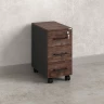 Тумба мобильная,3 ящика 300x500x600 RM123-30x50 Дуб Апрельский шоколад/Черный
