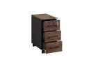 Тумба мобильная,3 ящика 300x500x600 RM123-30x50 Дуб Апрельский шоколад/Черный