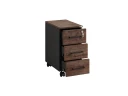 Тумба мобильная,3 ящика 300x500x600 RM123-30x50 Дуб Апрельский шоколад/Черный