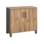 Шкаф низкий распашной, 2 уровня 900x600x850 RM147-90x60 Дуб Юстус/Серый