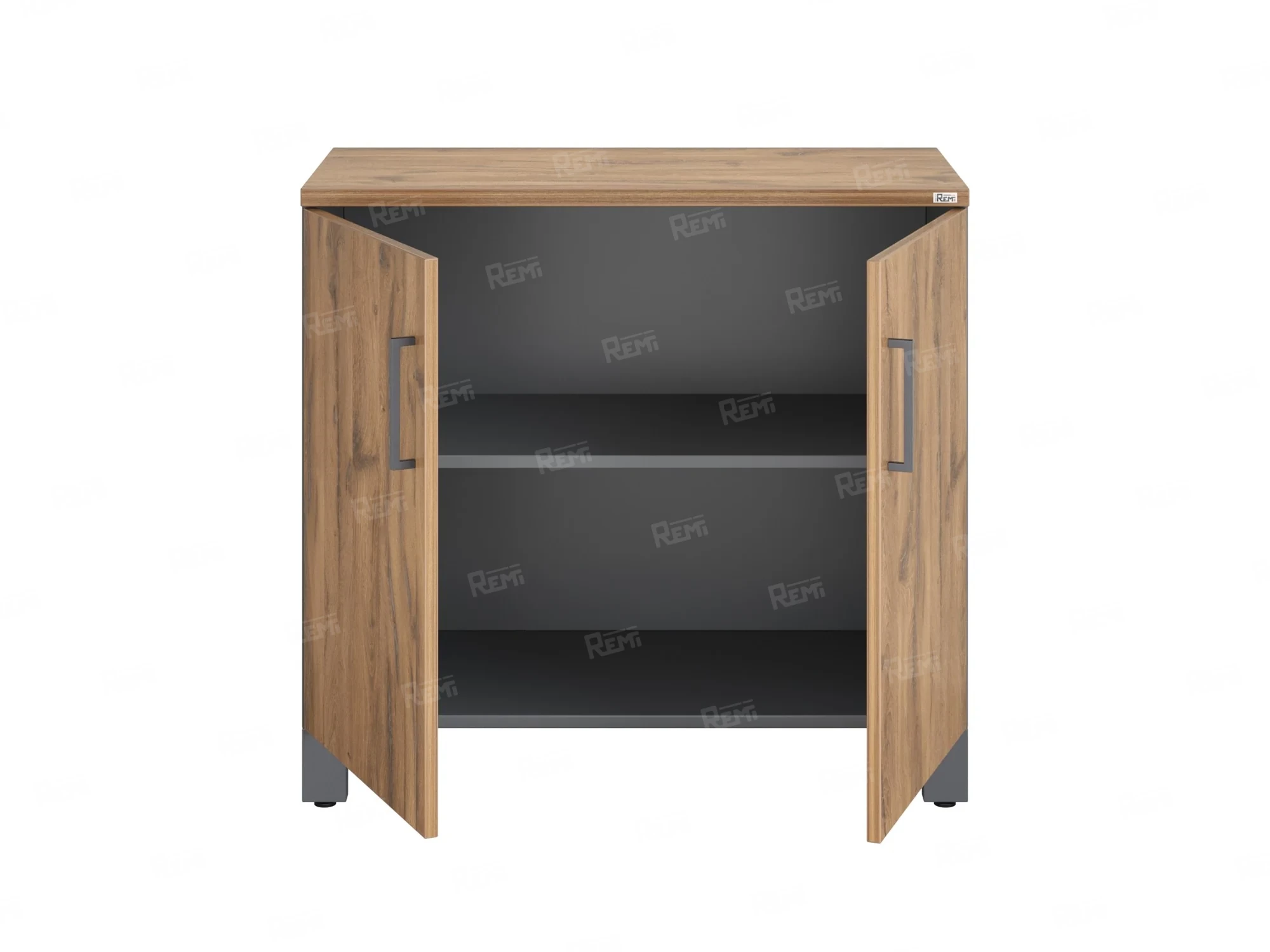 Шкаф низкий распашной, 2 уровня 900x600x850 RM147-90x60 Дуб Юстус/Серый