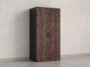 Гардероб, на регулируемых опорах, штанга, 1 полка 900x600x1800 RM159-90x60 Дуб Апрельский шоколад/Черный