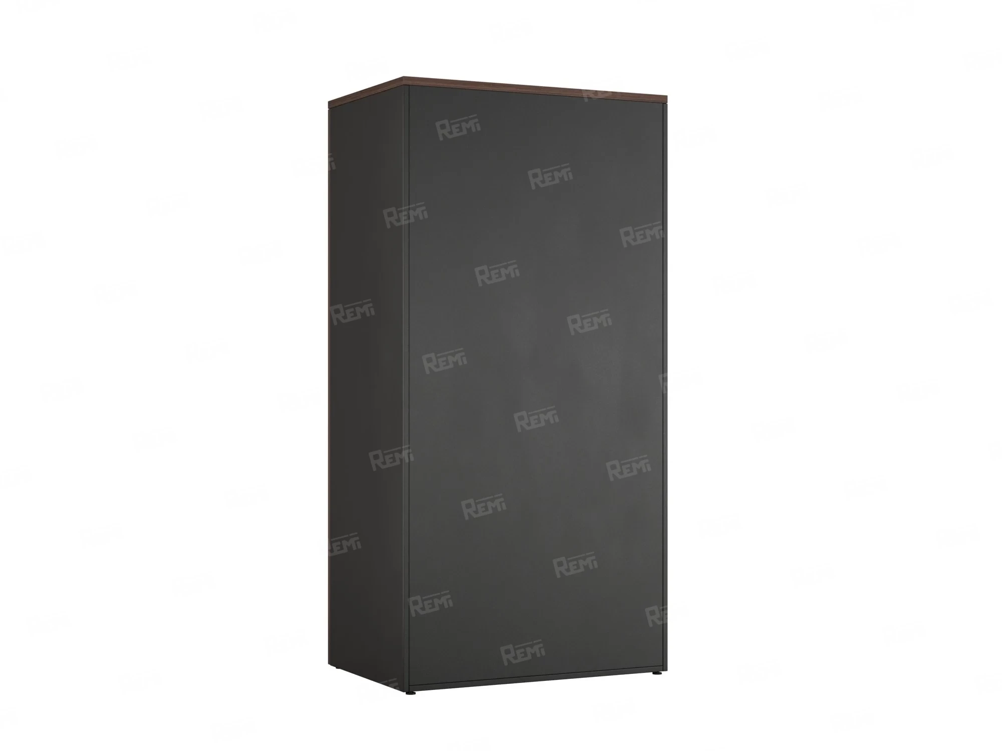 Гардероб, на регулируемых опорах, штанга, 1 полка 900x600x1800 RM159-90x60 Дуб Апрельский шоколад/Черный