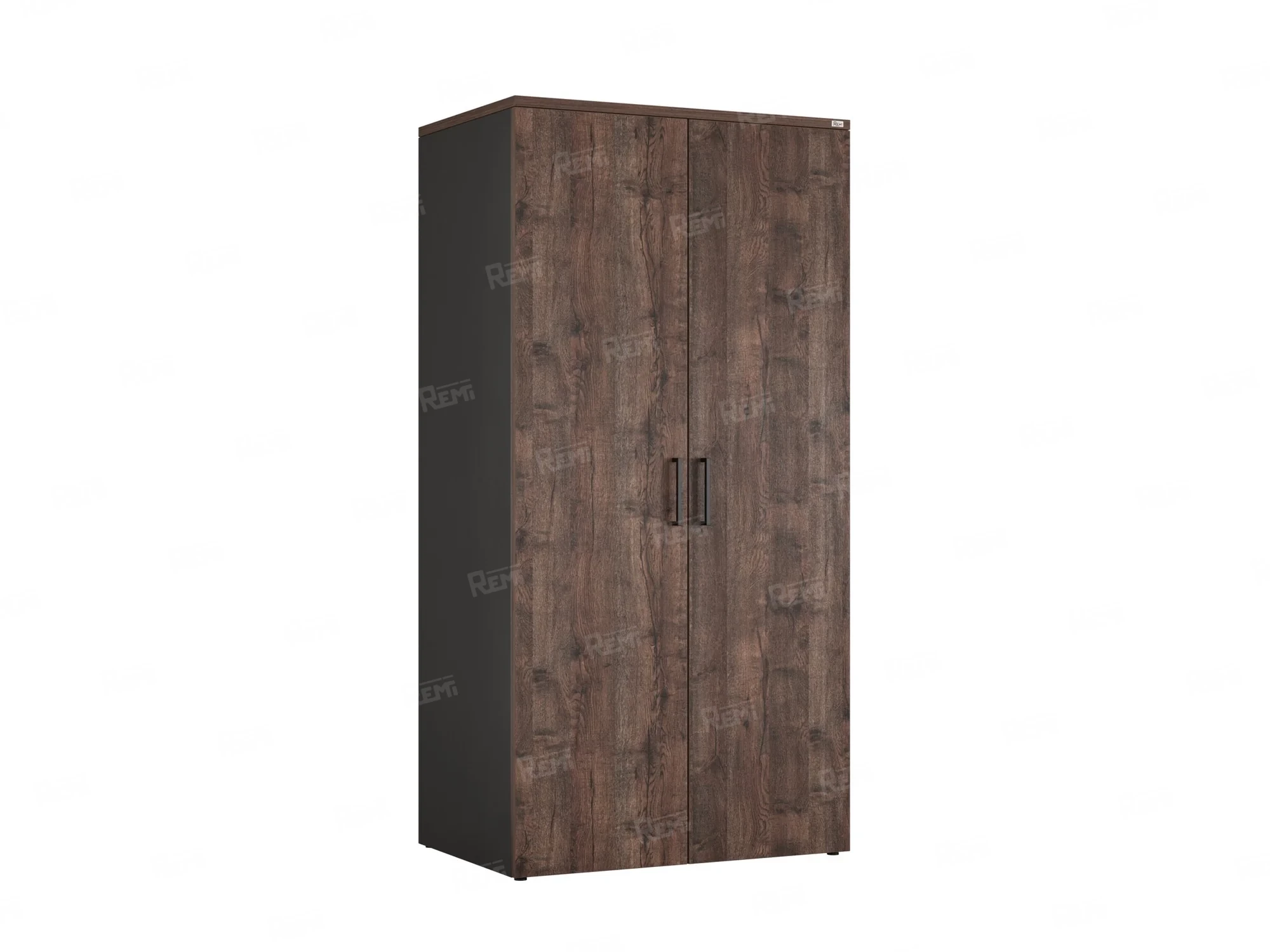 Гардероб, на регулируемых опорах, штанга, 1 полка 900x600x1800 RM159-90x60 Дуб Апрельский шоколад/Черный