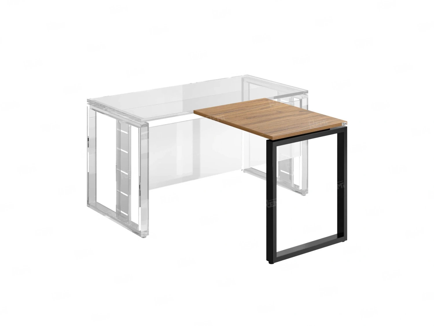 Брифинг прямой, с парящей столешнецей, на О-образном каркасе 1400x700x750 RM072-14x7 Юстус/Черный