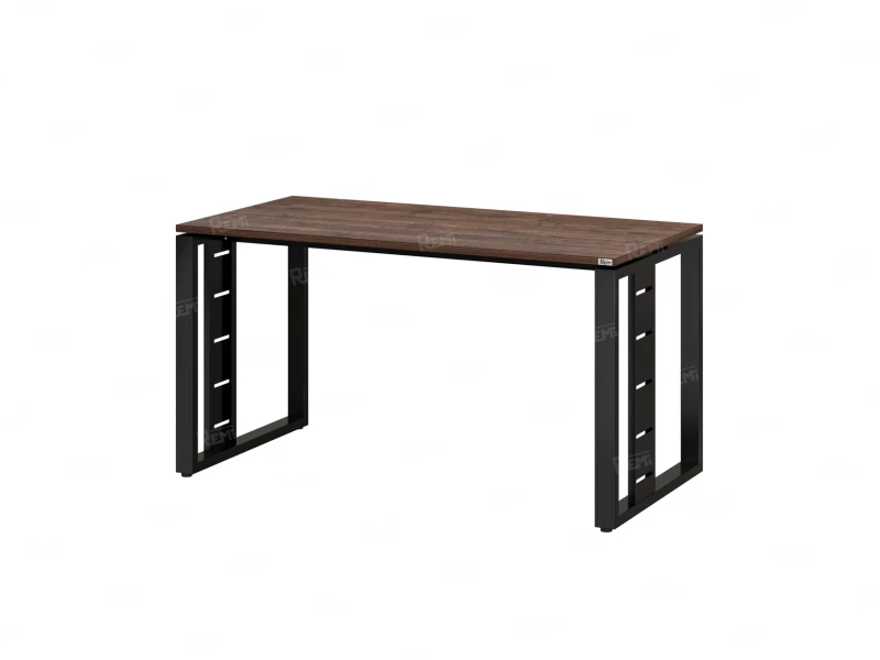 Стол прямой на О-образных опорах 1200x800x750 RM040-12x8 Дуб Апрельский шоколад/Черный