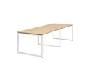 Cтол для переговоров, на О-обазном каркасе 2100x1650x750 RM081-210x165 Вяз Швейцарский светлый/Белый