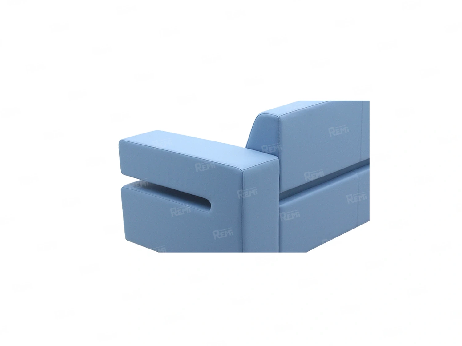 Диван Посейдон на 3 места цвет Голубой