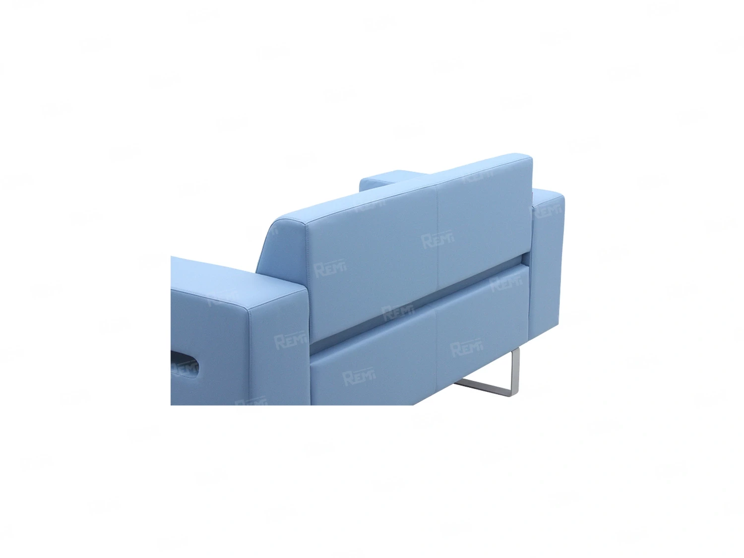 Диван Посейдон на 3 места цвет Голубой