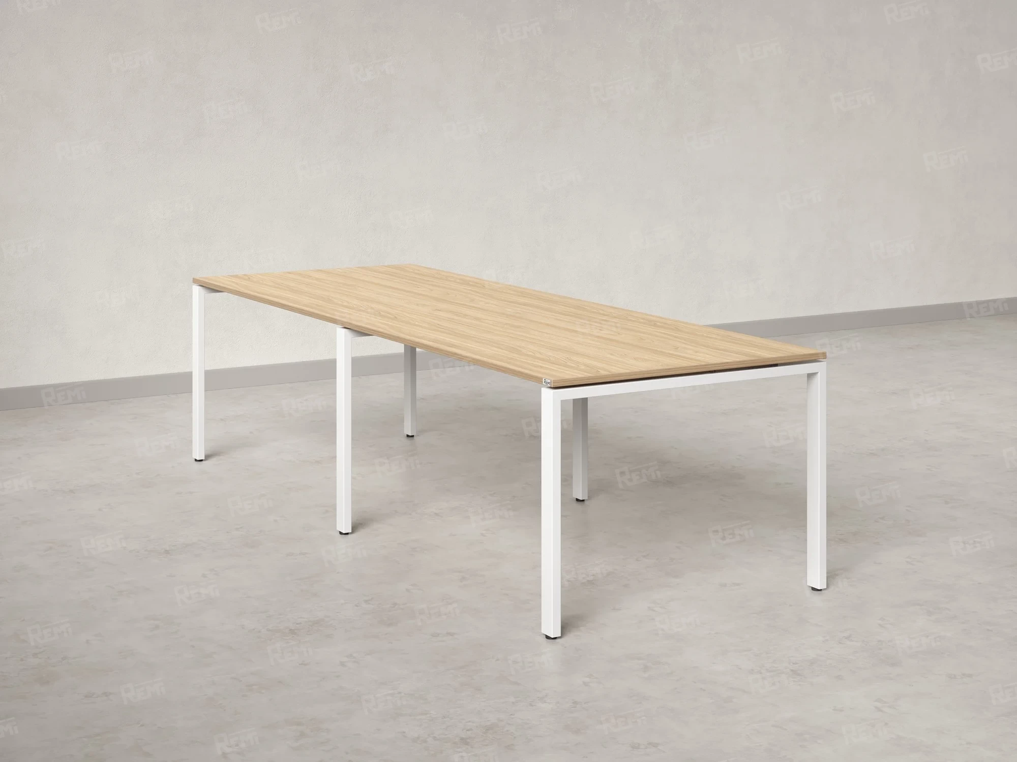 Cтол для переговоров, на П-образном каркасе 2200x1450x750 RM080-220x145 Вяз Швейцарский светлый/Белый
