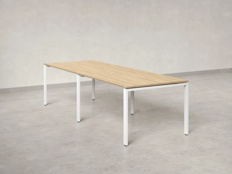 Cтол для переговоров, на П-образном каркасе 2200x1450x750 RM080-220x145 Вяз Швейцарский светлый/Белый