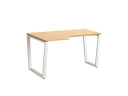 Стол угловой, U-опора, левый 1600x700/900x750, RM051-16x7-9 Вяз Швейцарский светлый/Белый