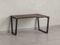 Стол угловой, U-опора, правый 1600x800/1000x750, RM050-16x8-10 Дуб Апрельский шоколад/Черный