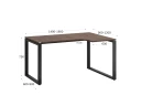 Стол угловой, О-опора, правый 1400x800/1000x750, RM054-14x8-10 Дуб Апрельский шоколад/Черный