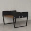 Бенч-система, 2 рабочих места, 5 тканевых экранов 1800x1200x750 RM172-3-18x12 Дуб Юстус/Черный