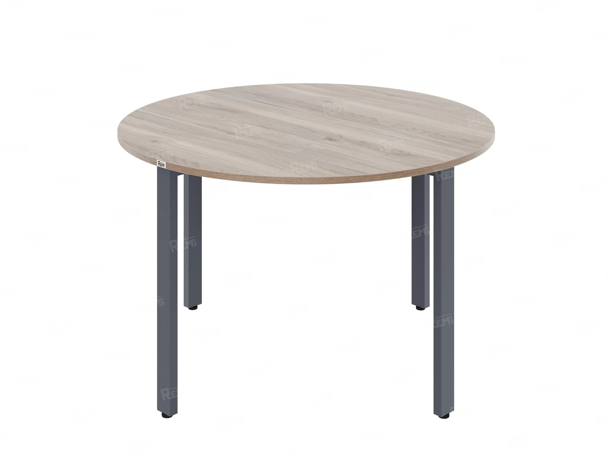 Круглый стол на П-образных опорах 1300x1300x750 RM186-13x13 Дуб Маувелла/Серый