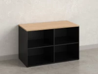 Стеллаж низкий, 4 ячейки 1200х600х750 RM146-12x6 Вяз Швейцарский светлый/Черный