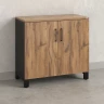Шкаф низкий распашной, 2 уровня 900x600x850 RM147-90x60 Дуб Юстус/Черный