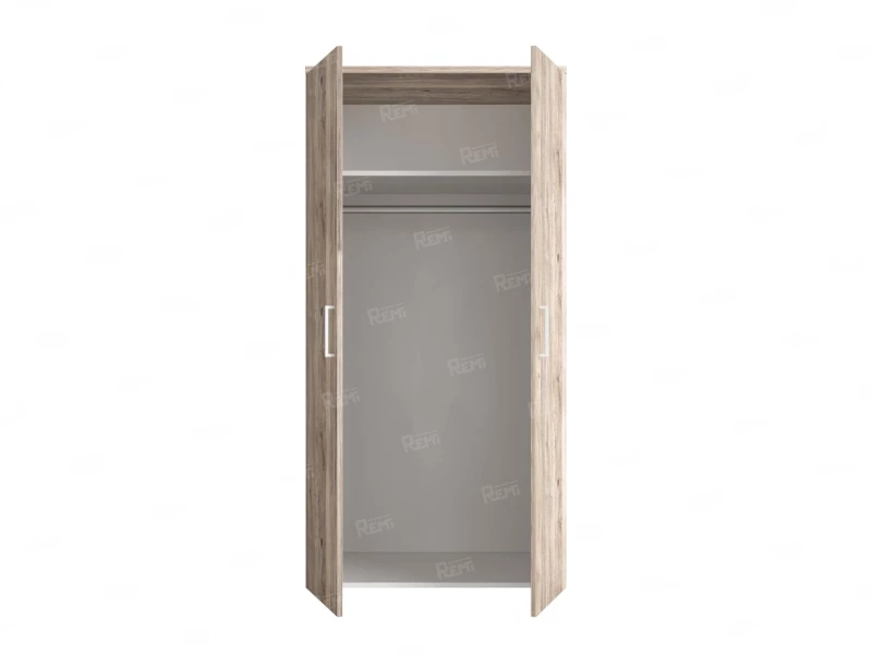 Гардероб, на регулируемых опорах, штанга, 1 полка 900x600x1800 RM159-90x60 Дуб Маувелла/Белый