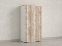 Гардероб, на регулируемых опорах, штанга, 1 полка 900x600x1800 RM159-90x60 Дуб Маувелла/Белый