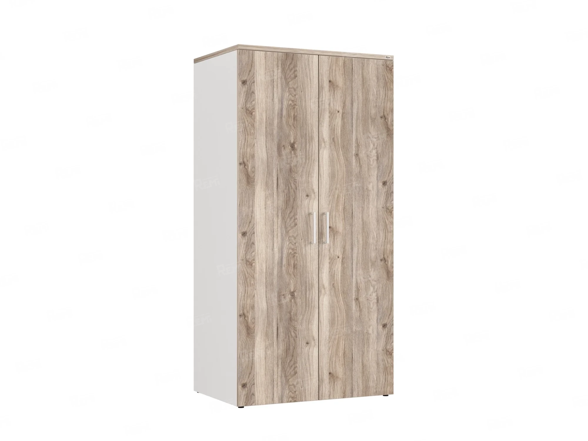 Гардероб, на регулируемых опорах, штанга, 1 полка 900x600x1800 RM159-90x60 Дуб Маувелла/Белый