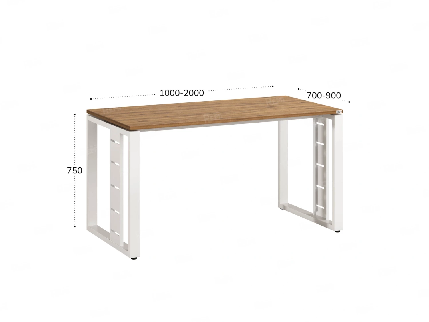 Стол прямой на О-образных опорах 1600x800x750 RM040-16x8 Юстус/Белый