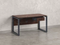 Стол прямой, подвесная тумба, ЛДСП экран, О-опора 1800x800x750 RM032-18x8 Дуб Апрельский шоколад/Серый