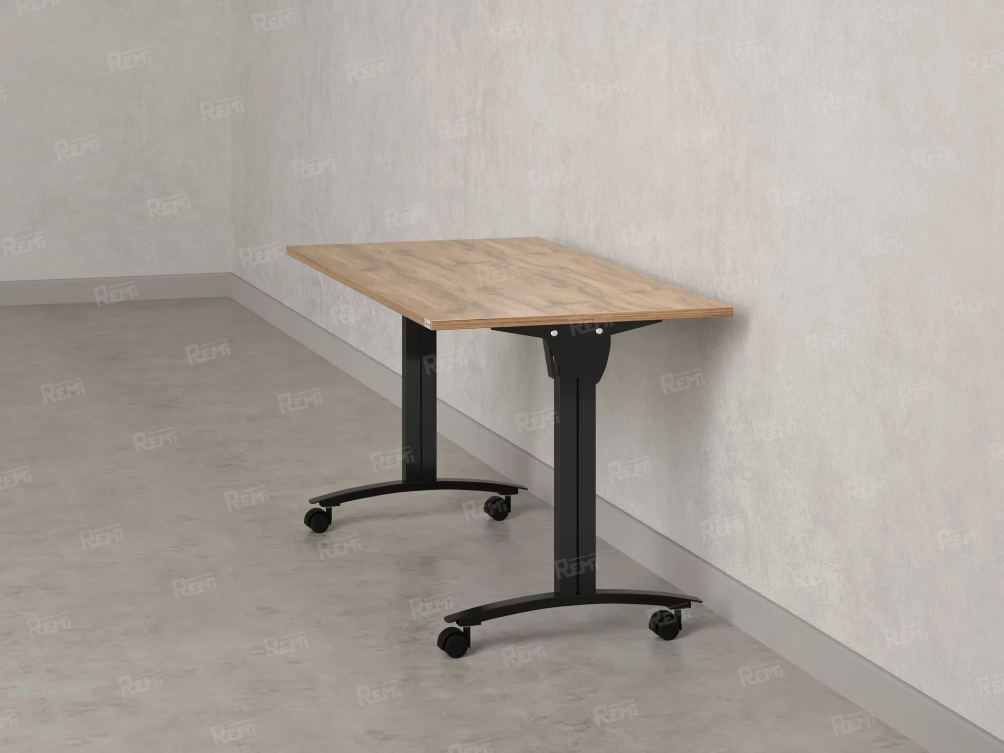 Стол складной, мобильный 800x700x750 RM011-8x7 Дуб Юстус/Черный