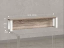 Надстройка для стола 1000x200x300 RM208-100x40 Дуб Маувелла/Белый