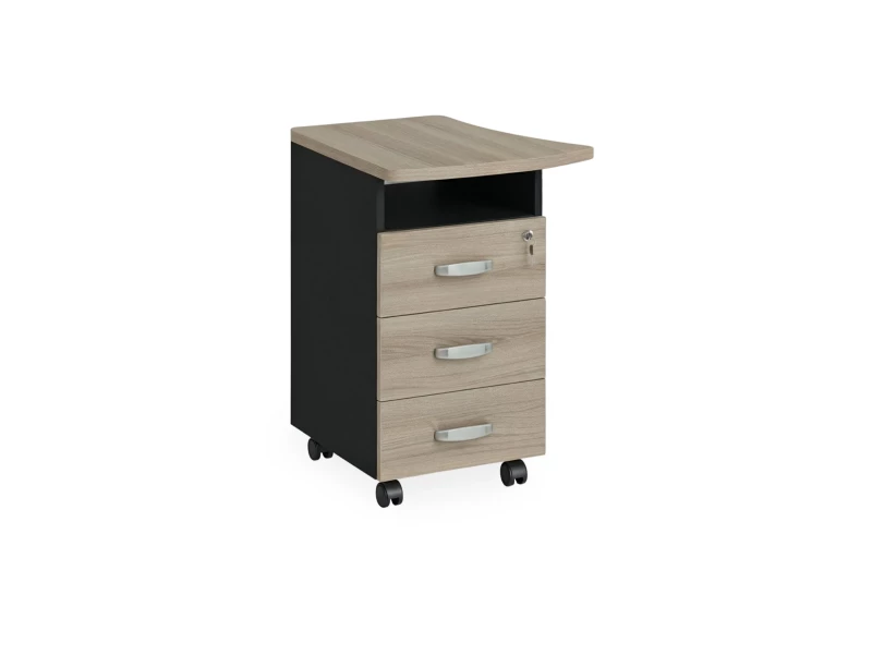 BRL RB086-57х60L Тумба приставная левая 570х600х740 Шорвуд/Черный