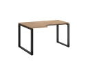 Стол угловой, О-опора, левый 1600x900/1200x750, RM055-16x9-12 Дуб Юстус/Черный
