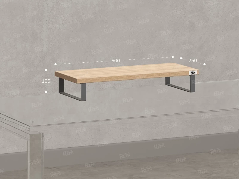 Подставка под монитор 600x250x100 RM209-60x40 Вяз Швейцарский Светлый/Серый