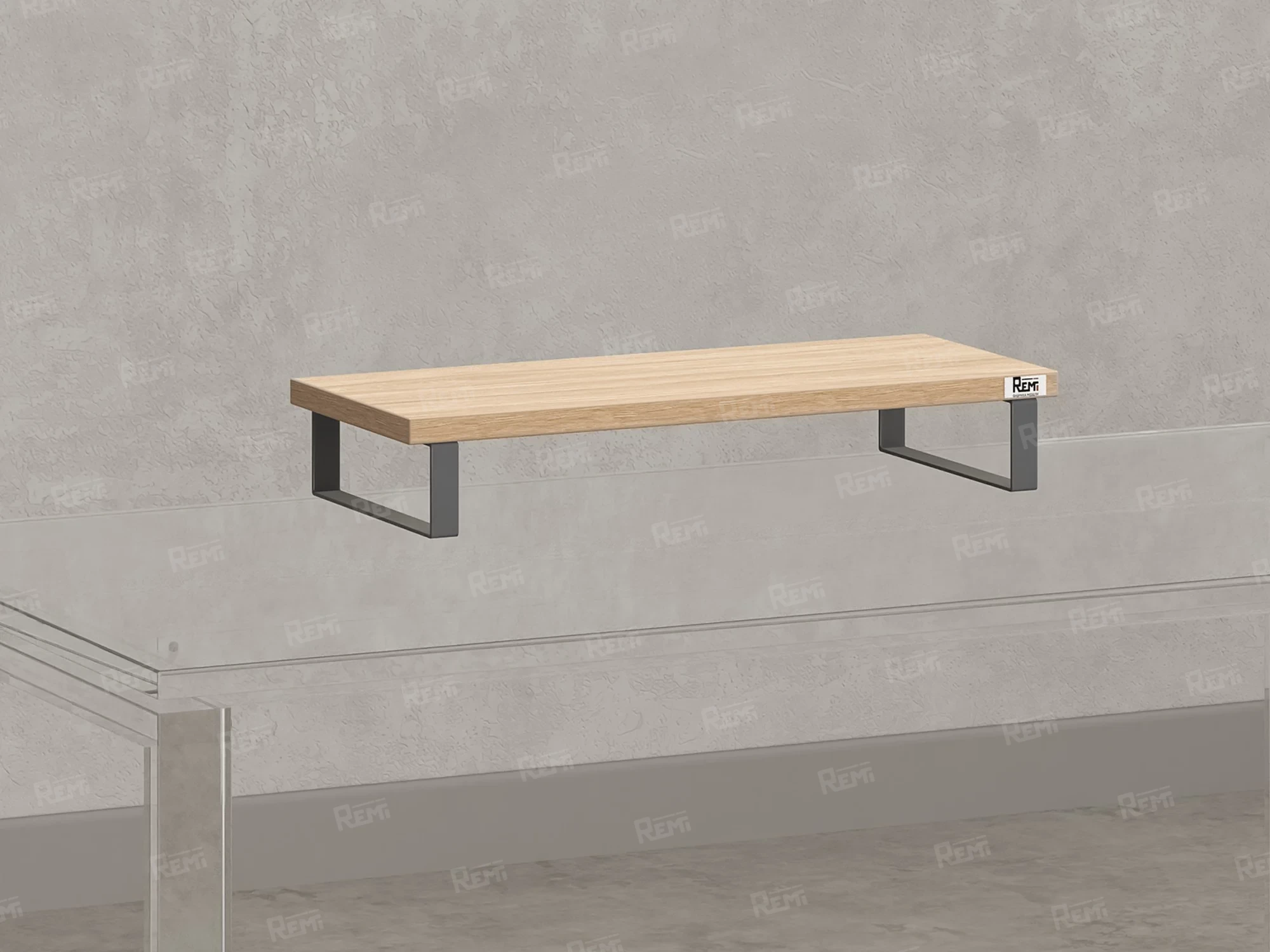 Подставка под монитор 600x250x100 RM209-60x40 Вяз Швейцарский Светлый/Серый