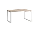 Стол угловой, О-опора, правый 1400x800/1000x750, RM054-14x8-10 Дуб Маувелла/Белый