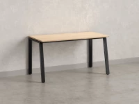 Стол прямой на Л-образных опорах 1200x600x750 RM004-12x6 Вяз Швейцарский светлый/Черный