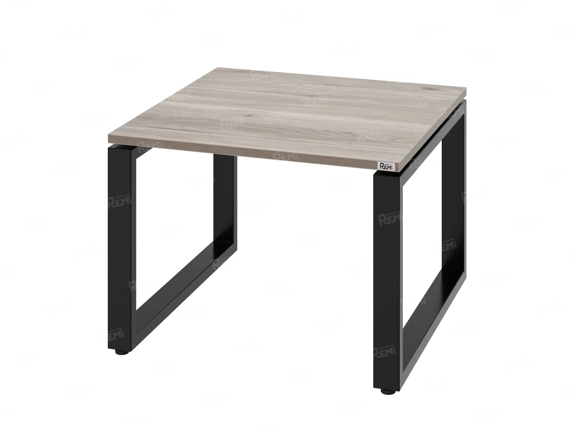 Журнальный стол с полкой 700x700x550 RM182-7x7 Дуб Маувелла/Черный