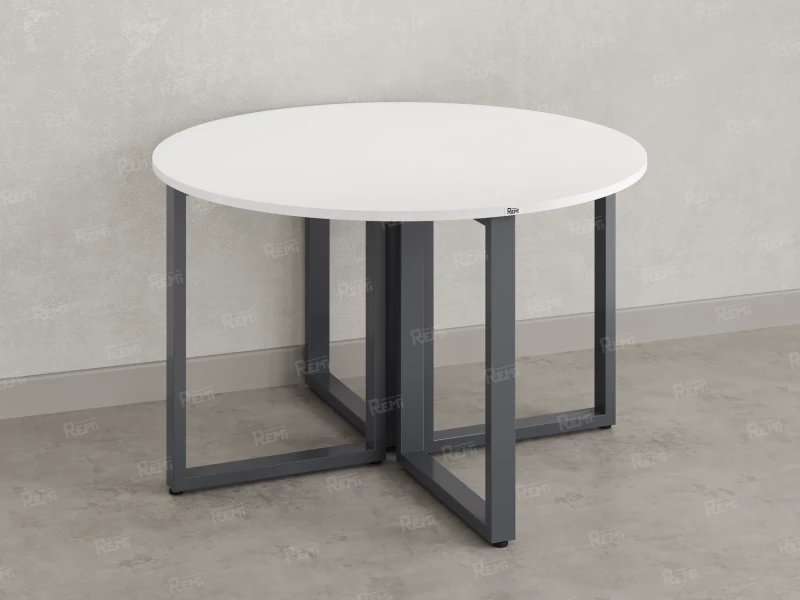 Круглый стол на О-образных опорах 1500x1500x750 RM187-15x15 Белый/Серый