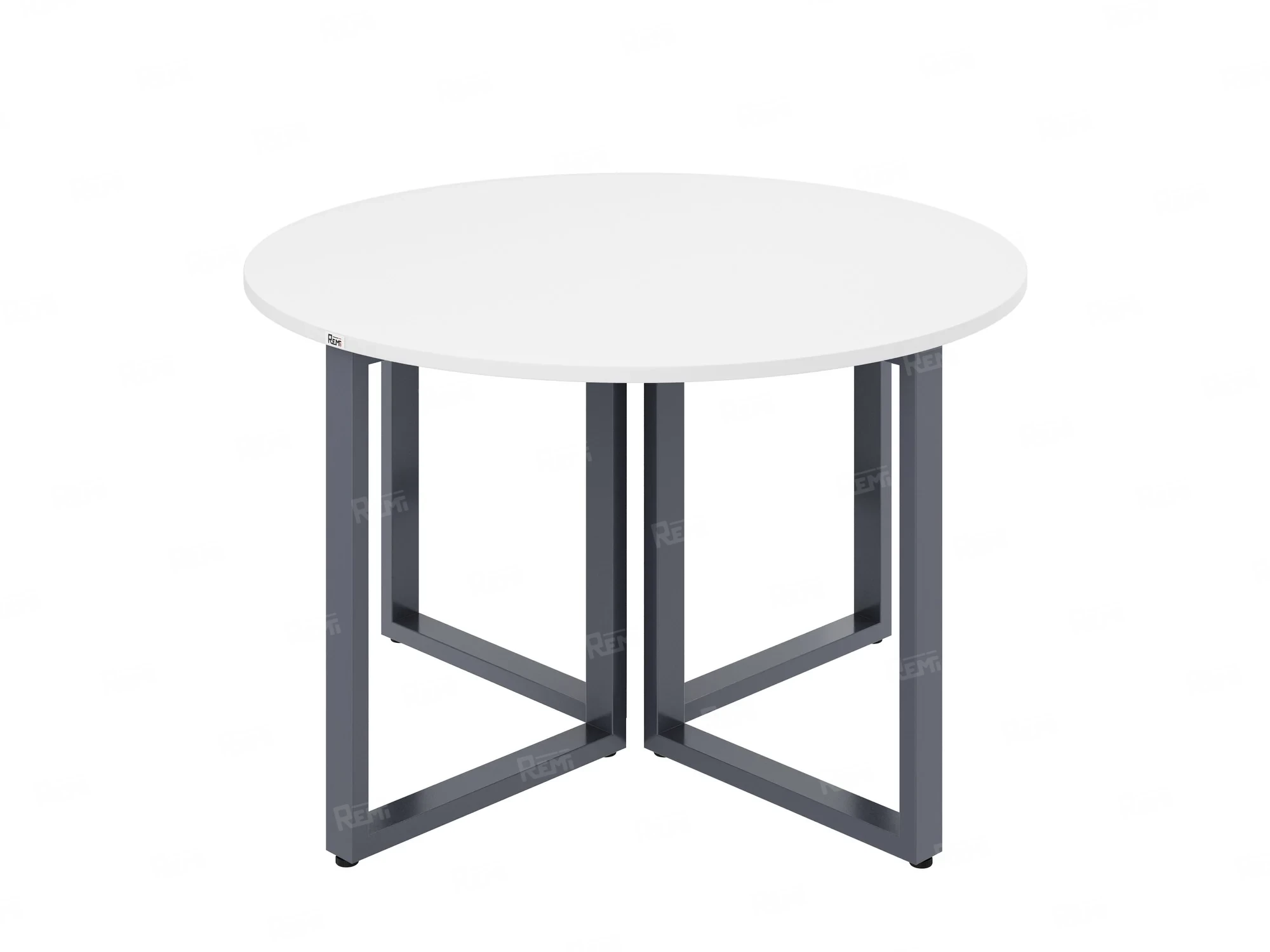 Круглый стол на О-образных опорах 1500x1500x750 RM187-15x15 Белый/Серый