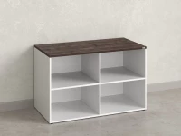 Стеллаж низкий, 4 ячейки 1200х600х750 RM146-12x6 Дуб Апрельский шоколад/Белый