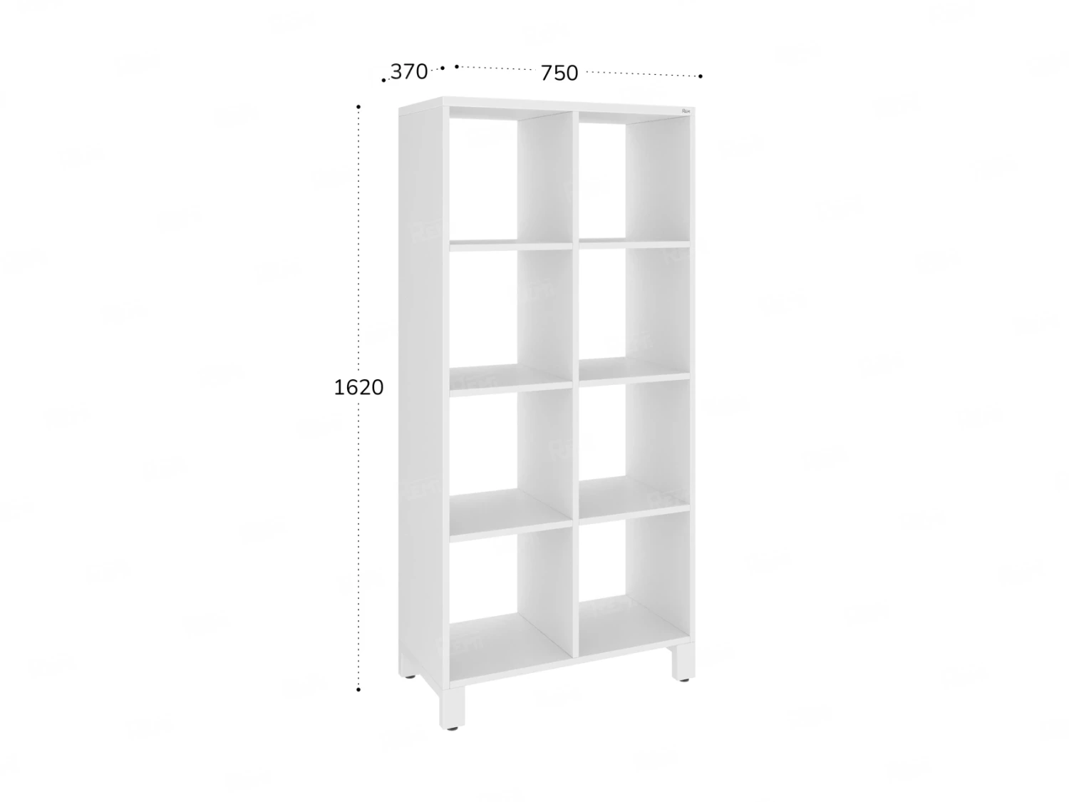 Стеллаж, 8 ячеек 750х370х1620 RM139-75x37 Белый/Белый