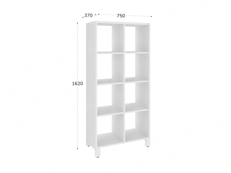 Стеллаж, 8 ячеек 750х370х1620 RM139-75x37 Белый/Белый