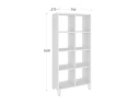 Стеллаж, 8 ячеек 750х370х1620 RM139-75x37 Белый/Белый