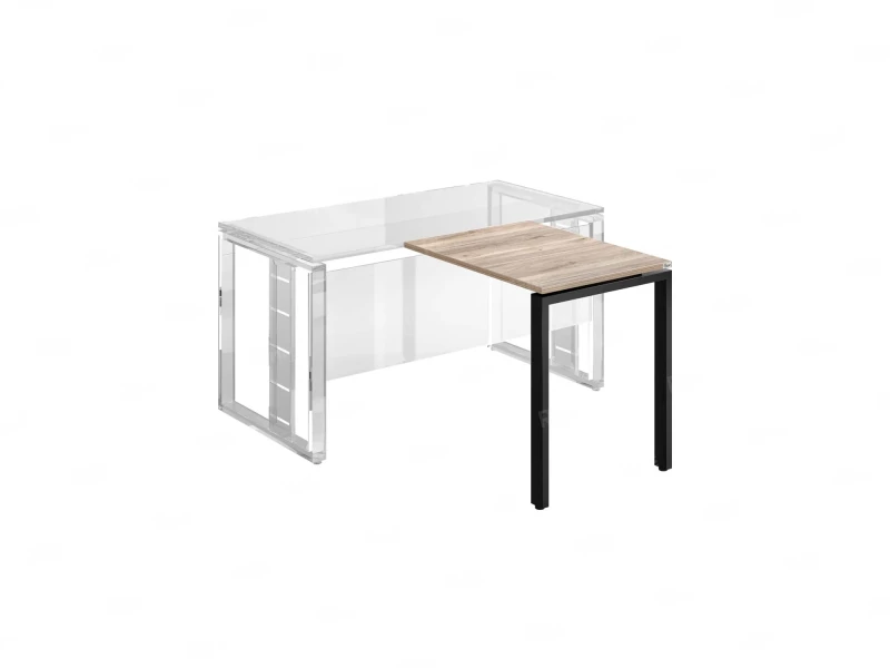 Брифинг прямой, с парящей столешнецей, на П-образном каркасе 1400x700x750 RM070-14x7 Дуб Маувелла/Черный