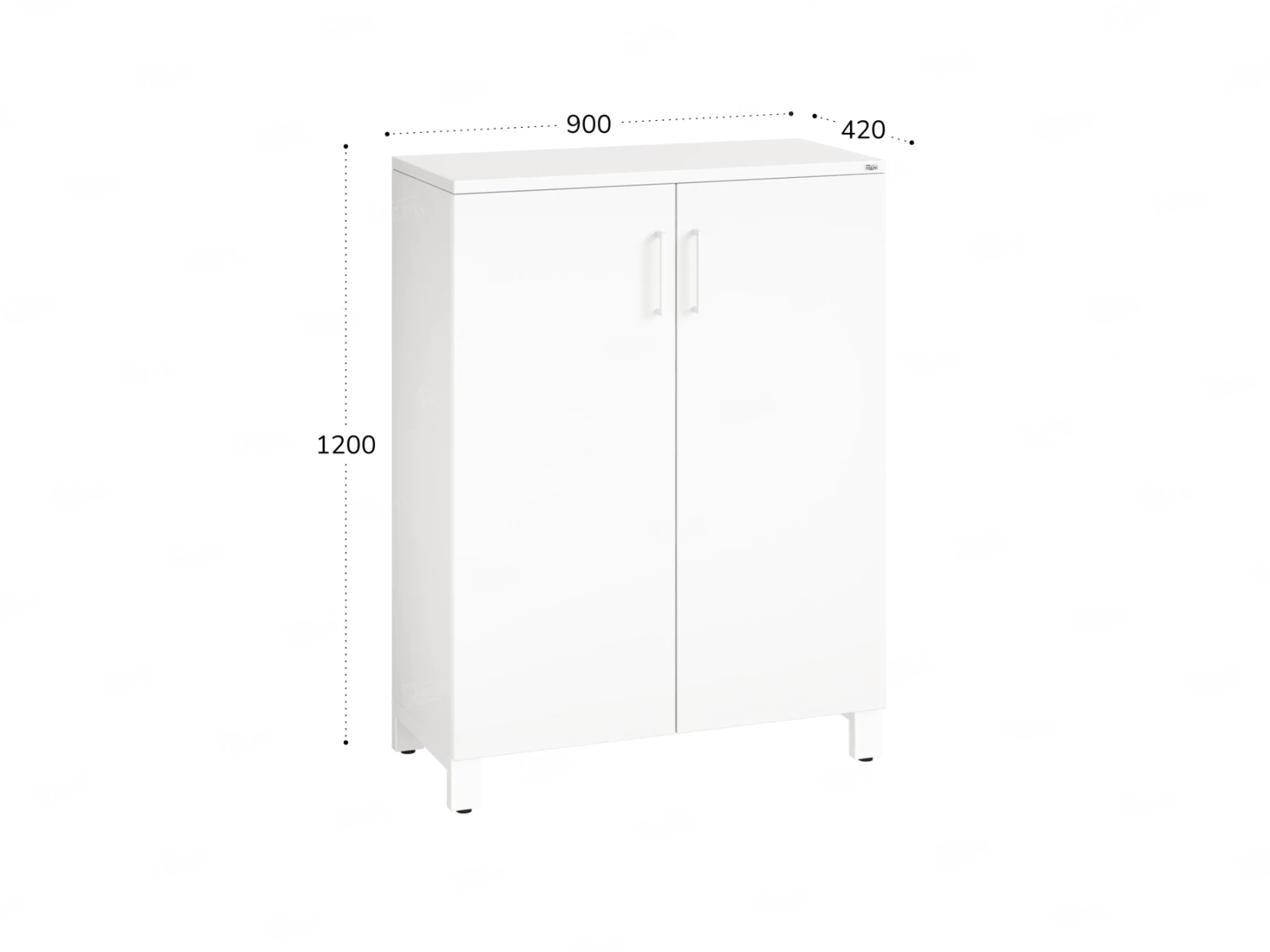 Шкаф распашной, 3 уровня 900x420x1200 RM149-90x42 Белый/Белый