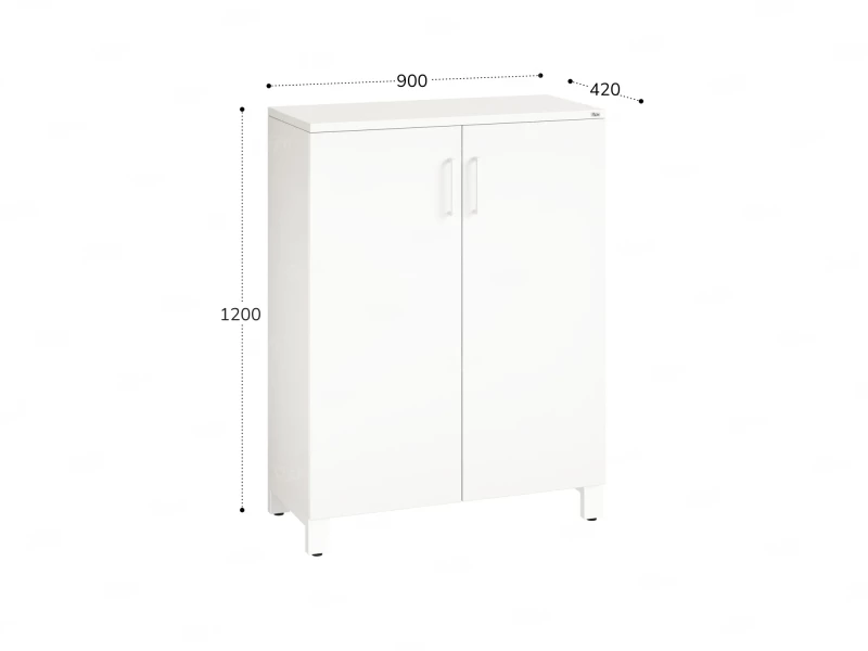 Шкаф распашной, 3 уровня 900x420x1200 RM149-90x42 Белый/Белый