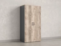 Гардероб, на регулируемых опорах, штанга, 1 полка 900x600x1800 RM159-90x60 Дуб Маувелла/Серый