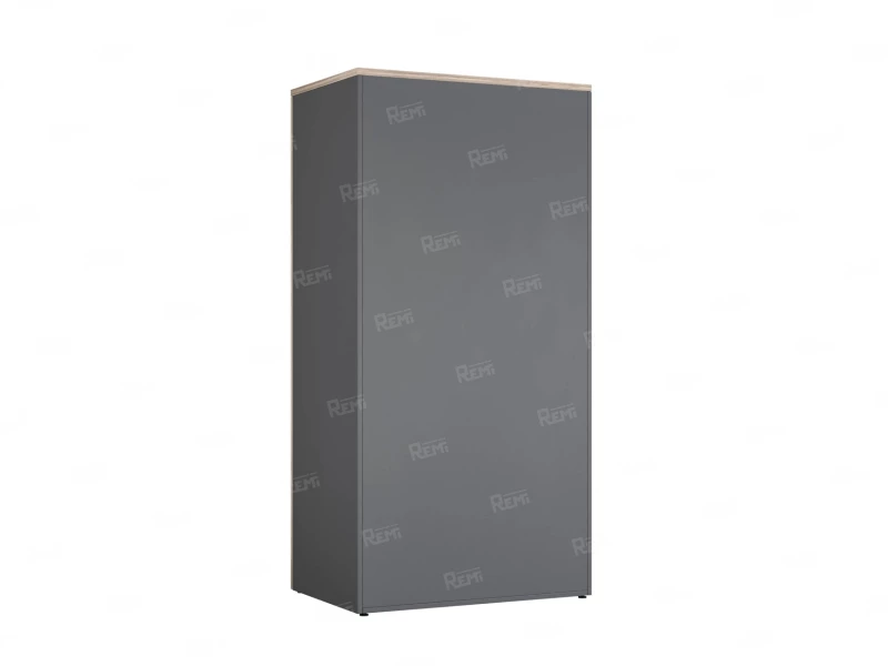 Гардероб, на регулируемых опорах, штанга, 1 полка 900x600x1800 RM159-90x60 Дуб Маувелла/Серый