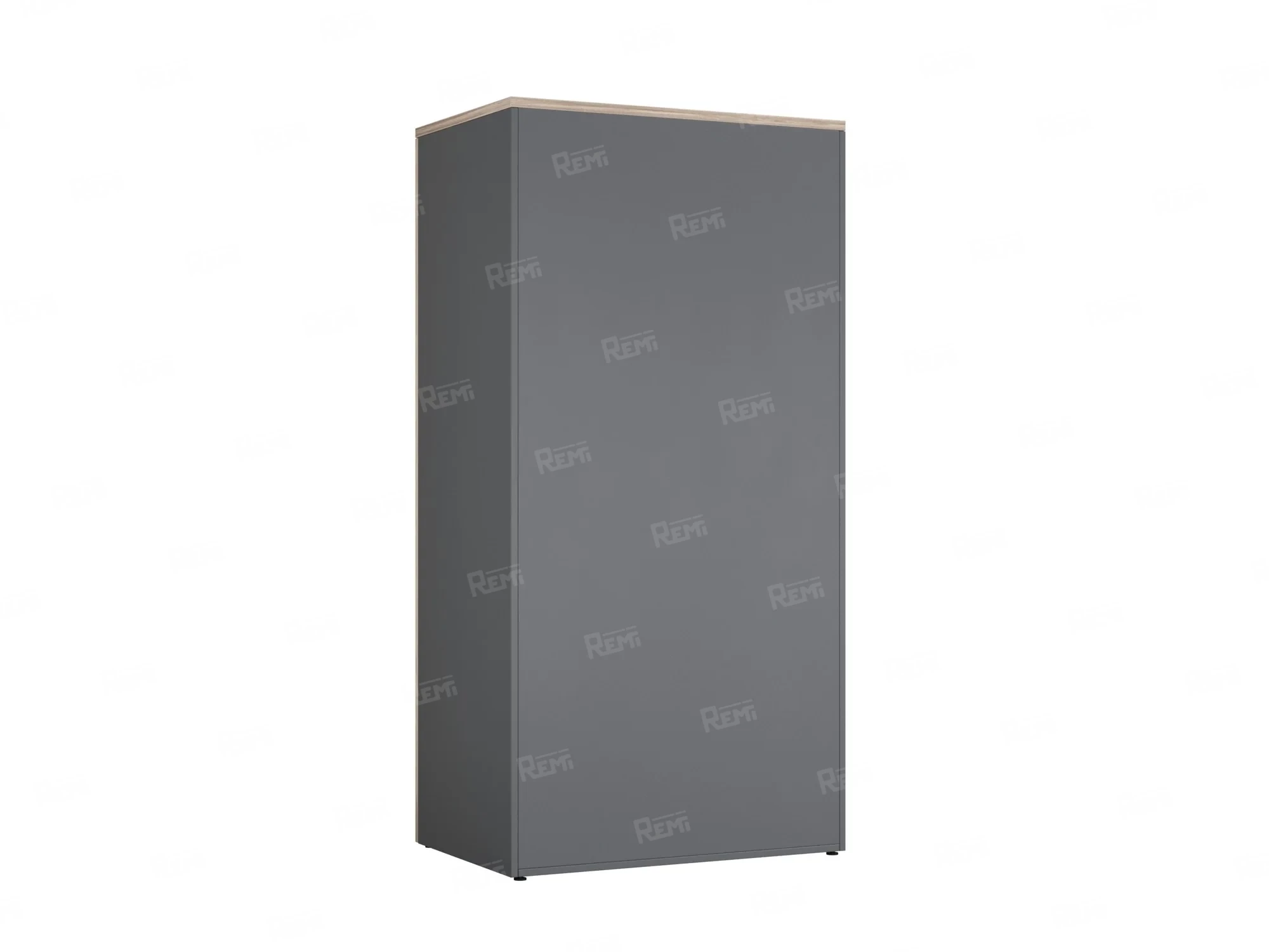 Гардероб, на регулируемых опорах, штанга, 1 полка 900x600x1800 RM159-90x60 Дуб Маувелла/Серый