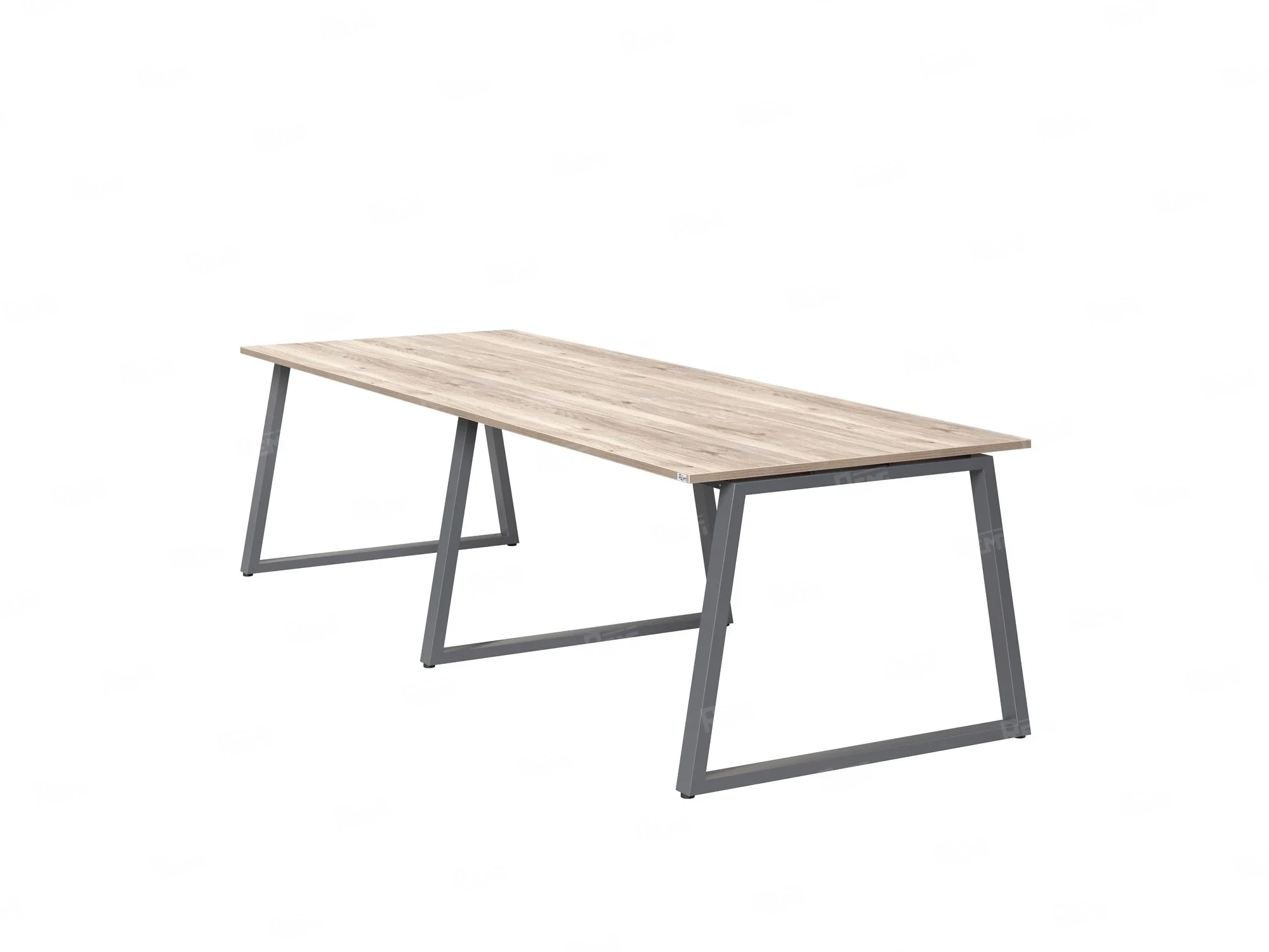 Cтол для переговоров, на A-обазном каркасе 2500x1200x750 RM083-250x120 Дуб Маувелла/Серый