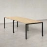 Cтол для переговоров, на П-образном каркасе 2200x1450x750 RM080-220x145 Вяз Швейцарский светлый/Черный